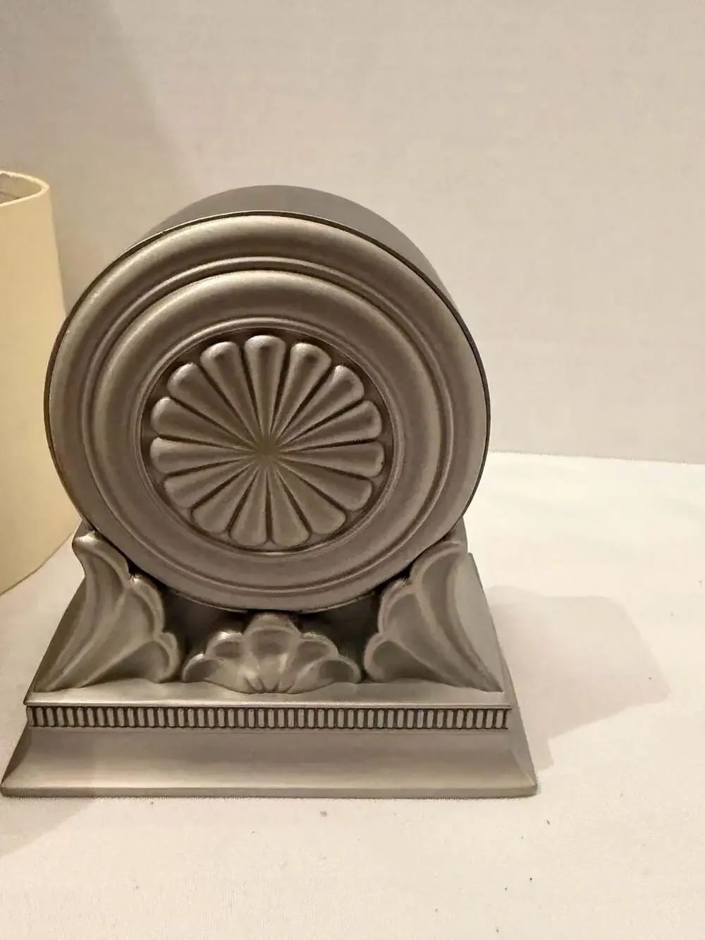 Lenox Sculpted Clock Collection Pewter Mantel Clock